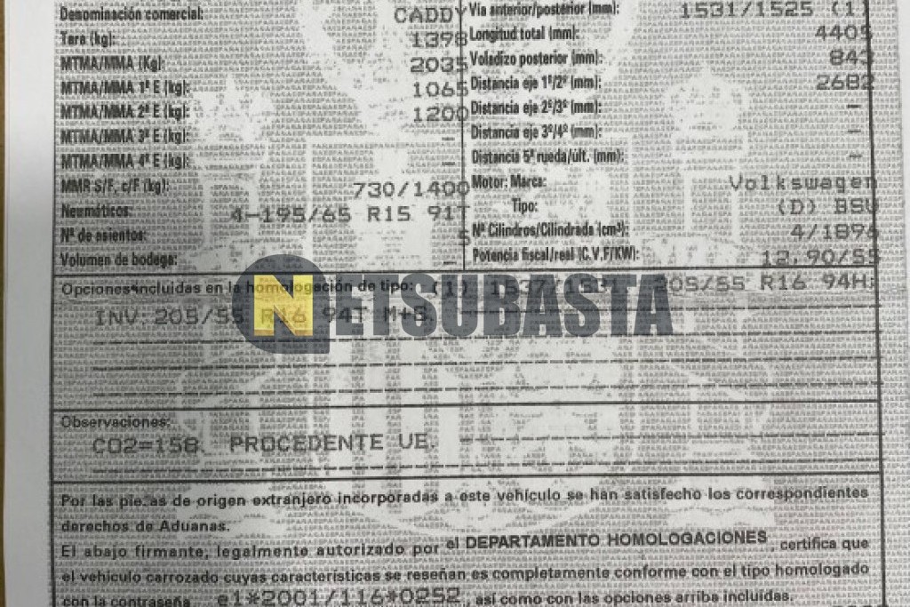 Volkswagen Caddy Kombi 1.9 TDI 2009