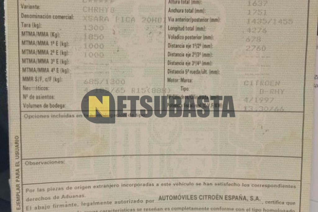 Citroën Xsara Picasso 2.0 HDi 2003