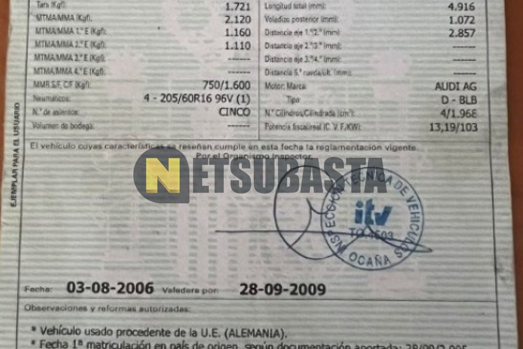 Audi A6 2.0 TDI 2005