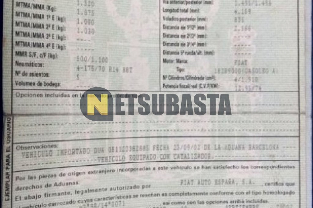 Fiat Dobló 1.9 JTD 2003