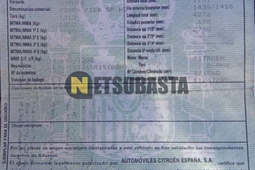 Citroën Xsara Picasso 1.6 HDi 2004