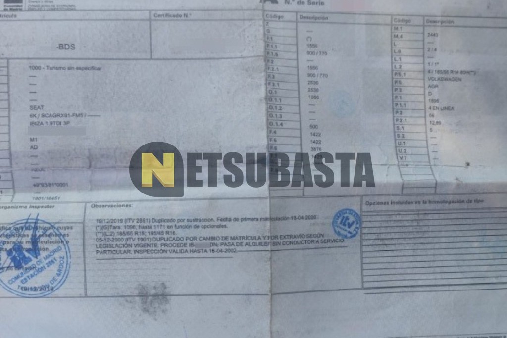 Seat Ibiza 1.9 TDI 2000