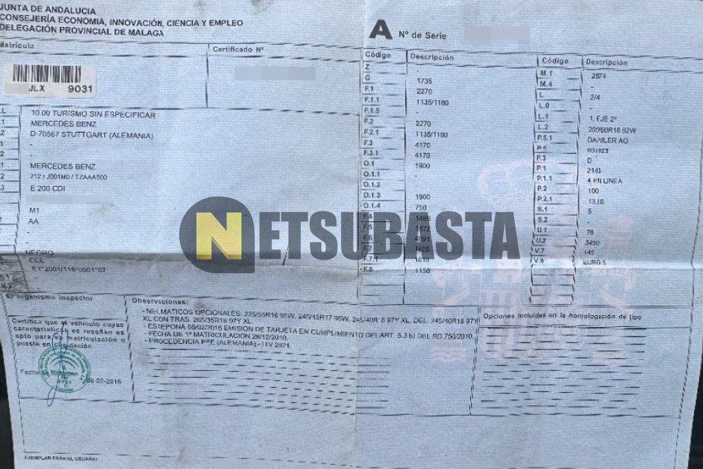 Mercedes-Benz E 200 CDI BlueEFFICIENCY Aut. 2010