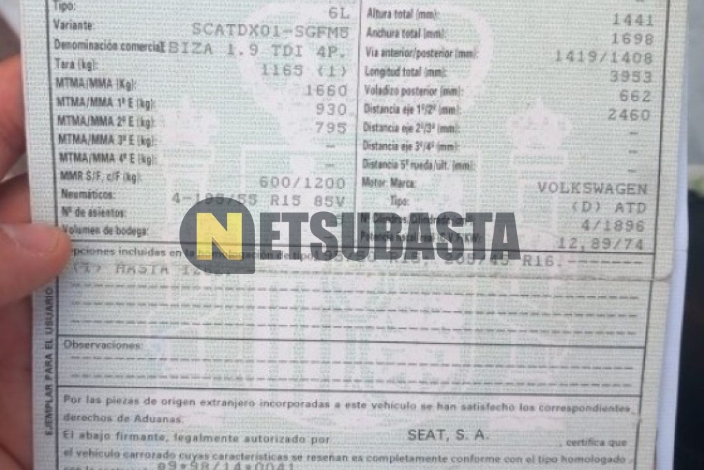 Seat Ibiza 1.9 TDI 2002