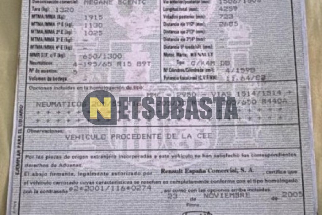 Renault Scenic 1.6 16v 2005