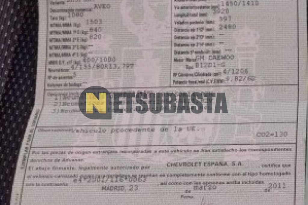 Chevrolet Aveo 1.2 16v 2011