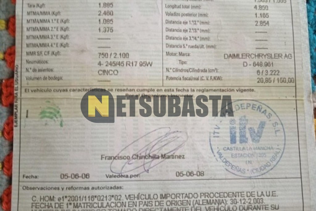 Mercedes-Benz E 320 CDI Familiar 2003