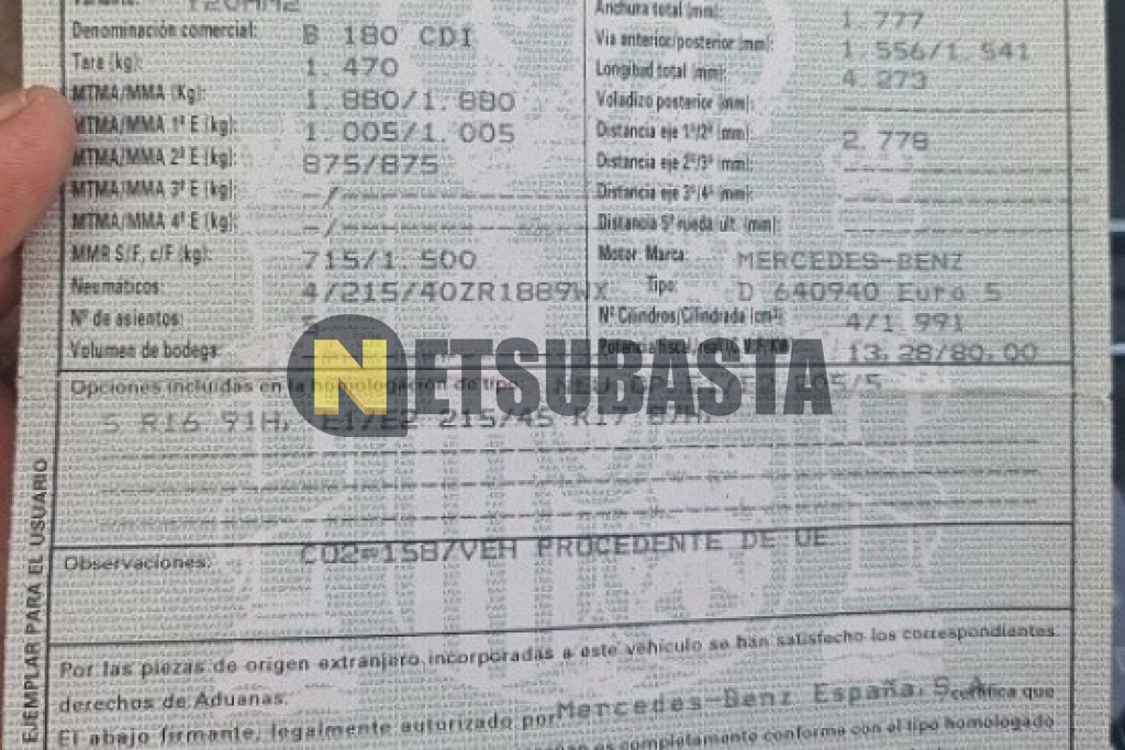 Mercedes-Benz B 180 CDI Autotronic 2011