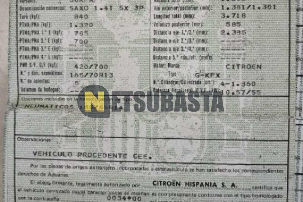 Citroën Saxo 1.4i 1996