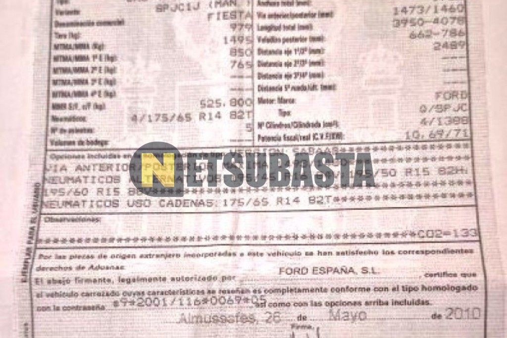 Ford Fiesta 1.4 2010
