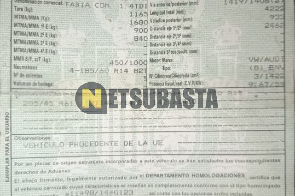 Skoda Fabia Combi 1.4 TDI 2007