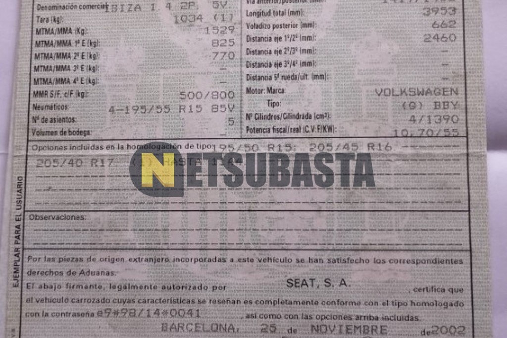 Seat Ibiza 1.4 2003