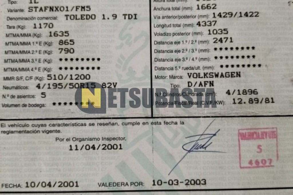 Seat Toledo 1.9 TDI 1999