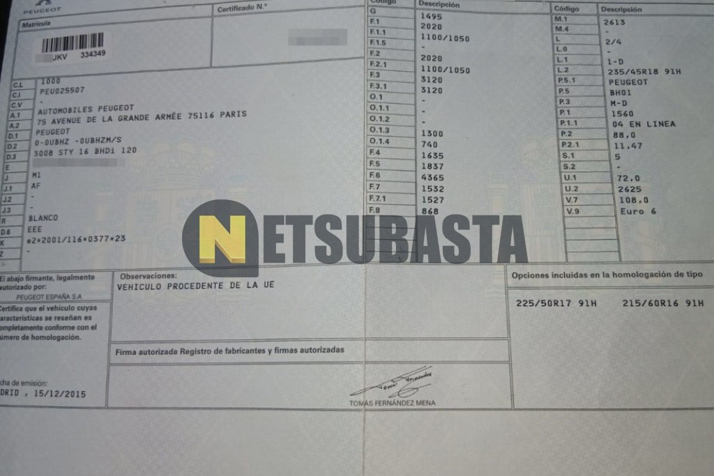 Peugeot 3008 1.6 BlueHDi 2015