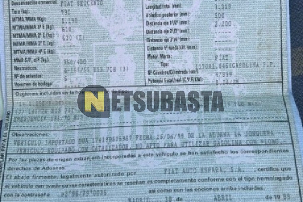Fiat Seicento 0.9 1999