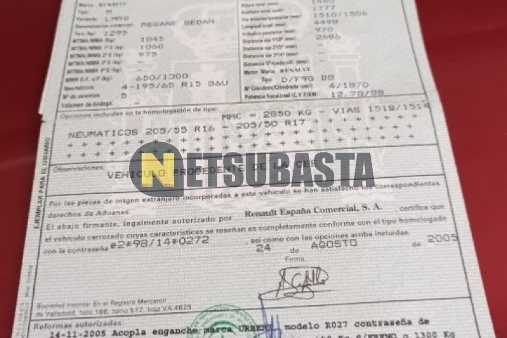 Renault Megane Sedán 1.9 dCi 2005