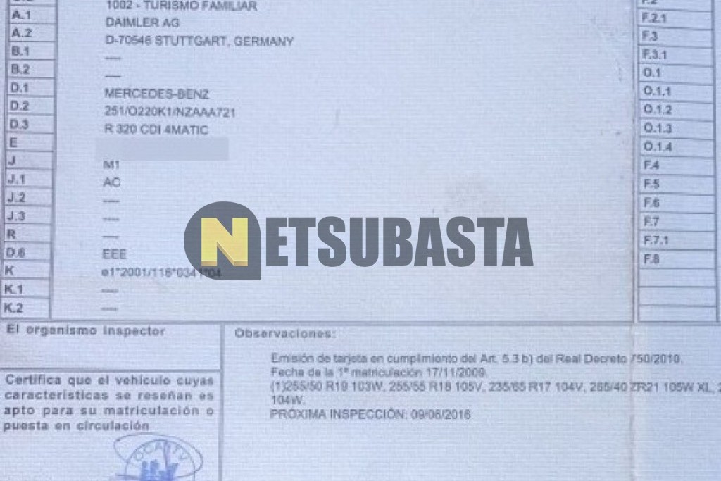 Mercedes-Benz R 320 CDI 4M 2009