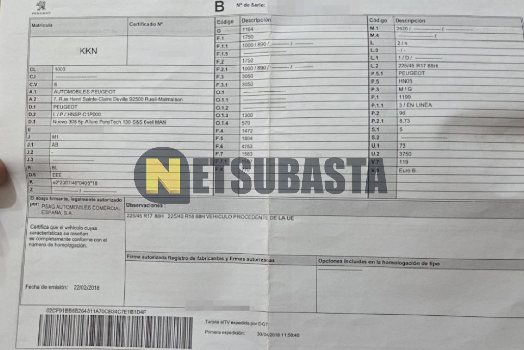 Peugeot 308 1.2 PureTech 2018