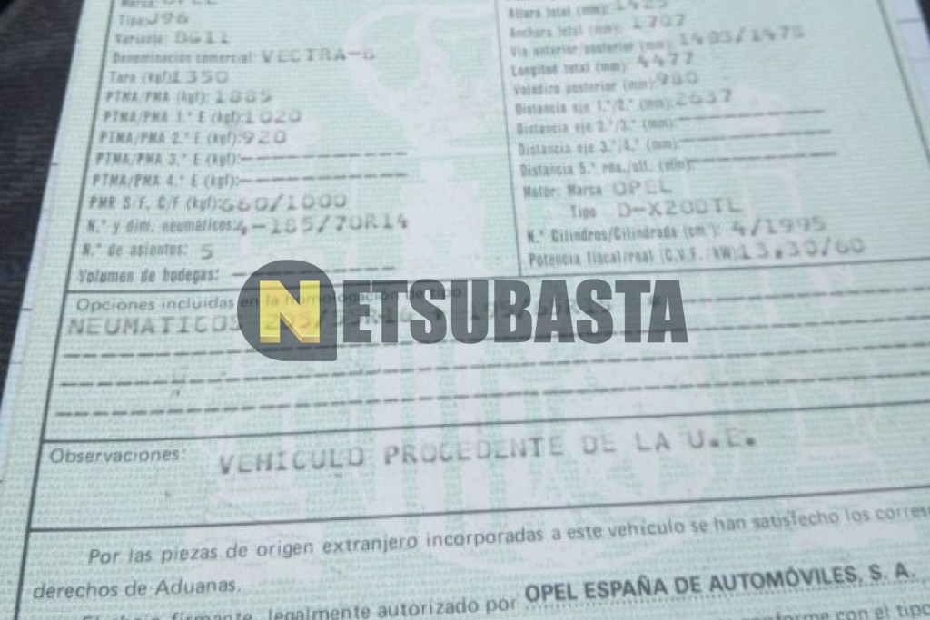 Opel Vectra 2.0 DI 1998