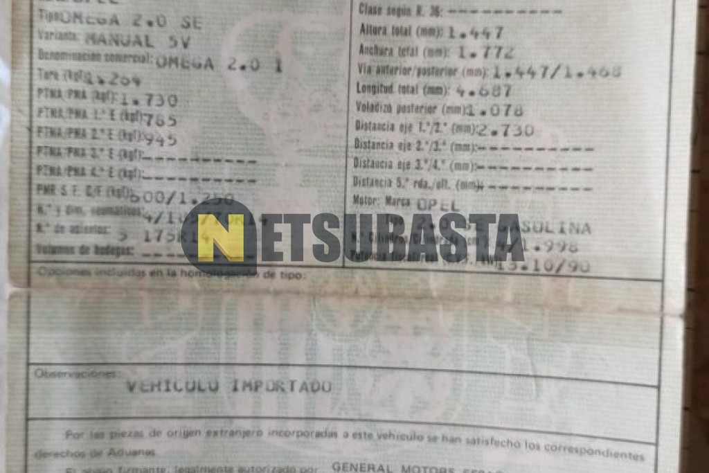 Opel Omega 2.0i 1988