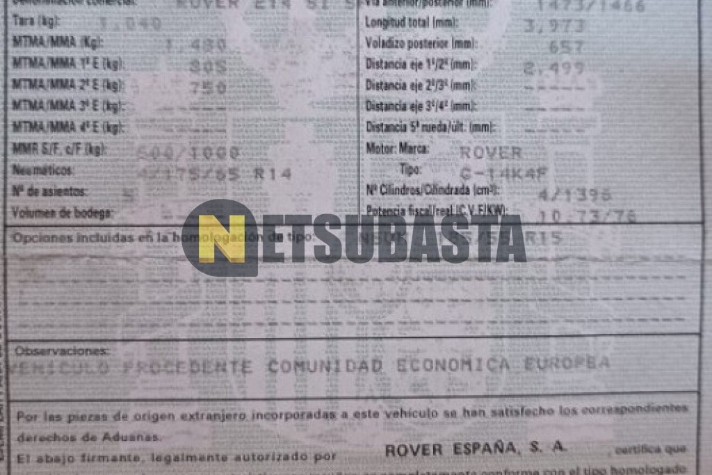 Rover 214 Si 1999