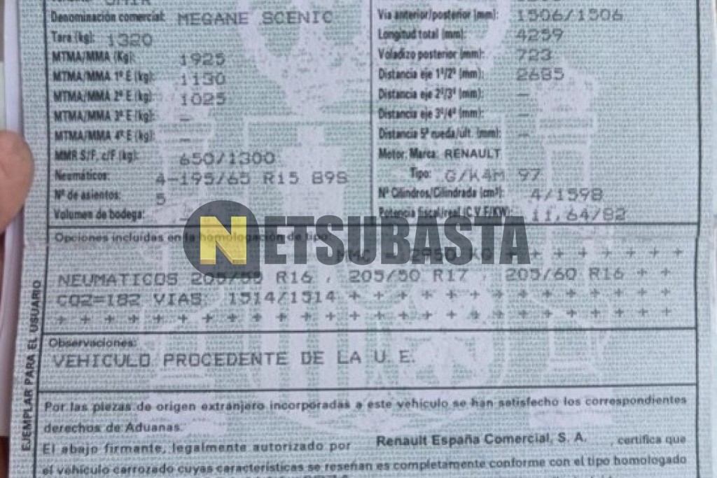 Renault Scenic 1.6 16V 2009