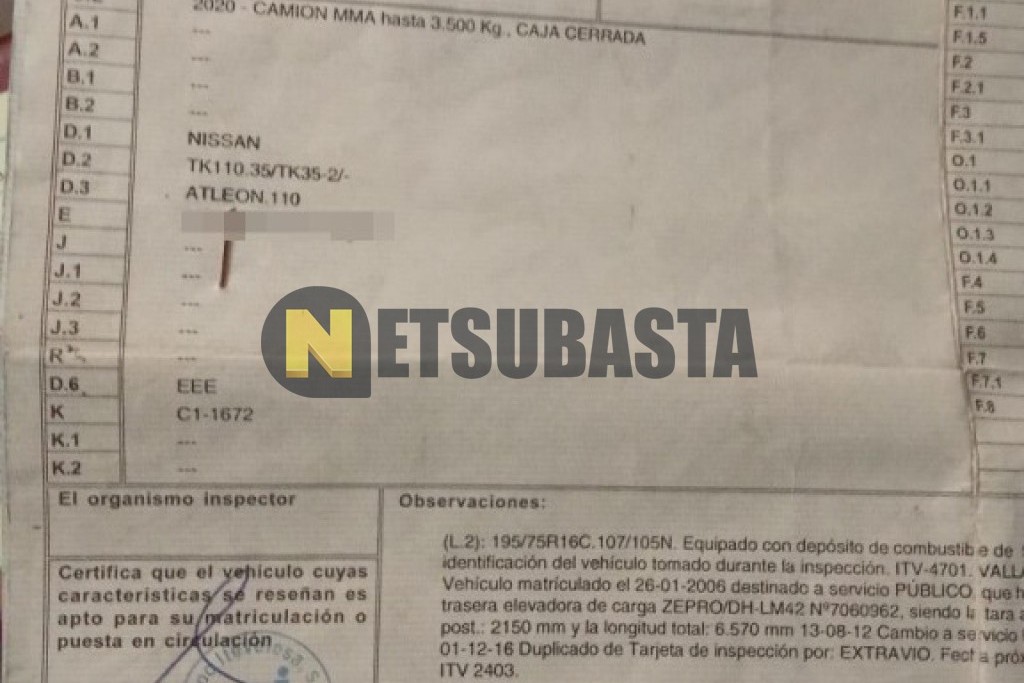 Nissan Atleon 110 35.13 2006