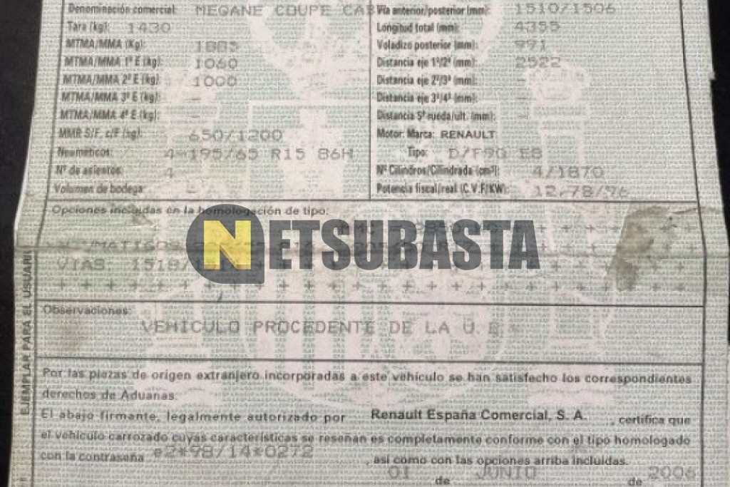 Renault Megane Coupé-Cabriolet 1.9 dCi 2006