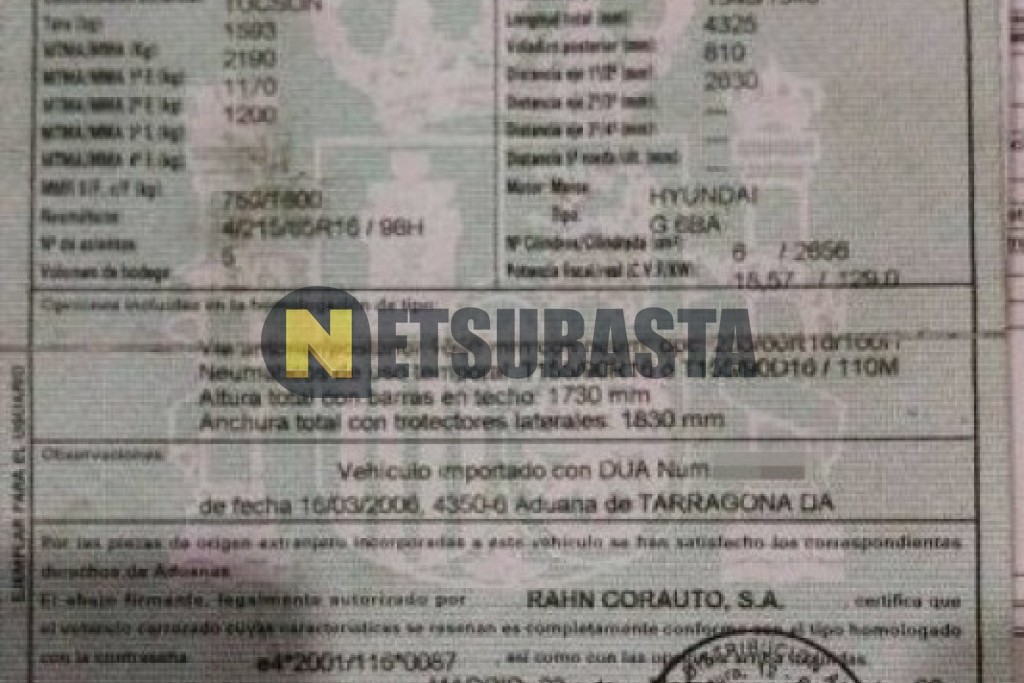 Hyundai Tucson 2.7 V6 4x4 2006