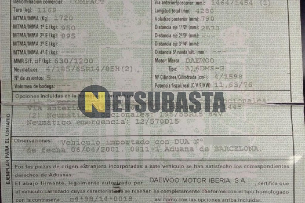 Daewoo Nubira 1.6 2002