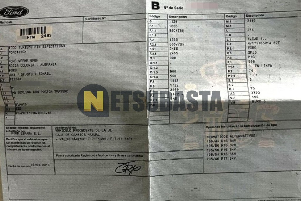 Ford Fiesta 1.0 EcoBoost 2014