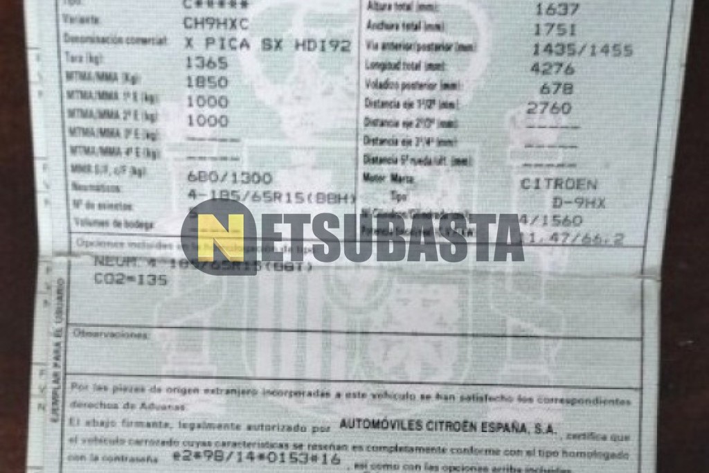 Citroën Xsara Picasso 1.6 HDi 2007