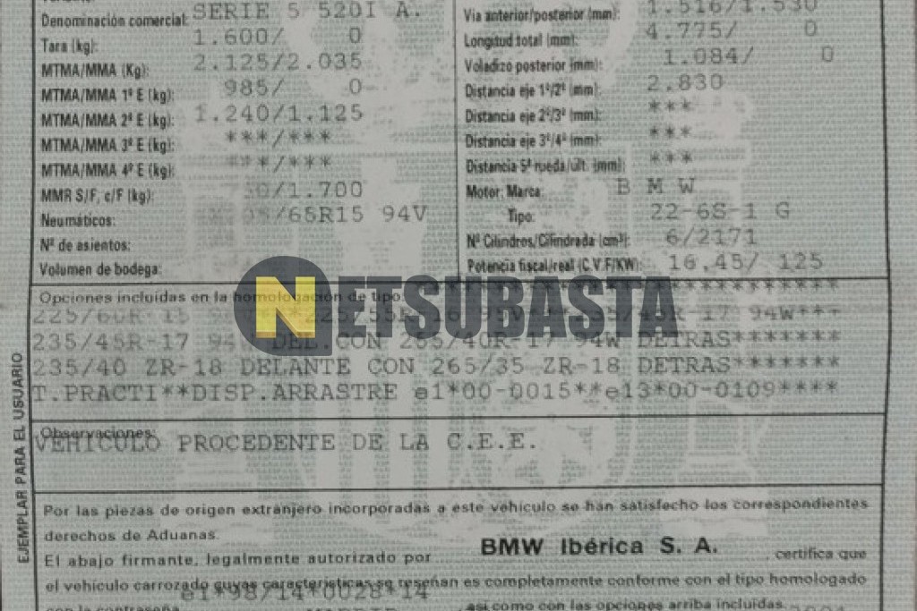 Bmw 520i Aut. 2001