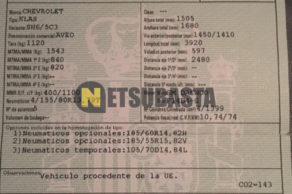 Chevrolet Aveo 1.4 16v 2010