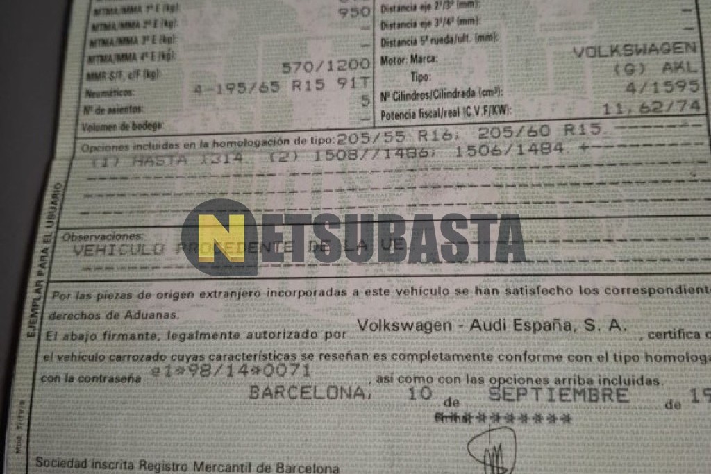 Volkswagen Bora 1.6 1999