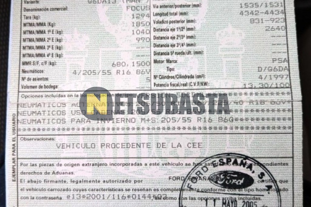 Ford Focus 2.0 TDCi 2005