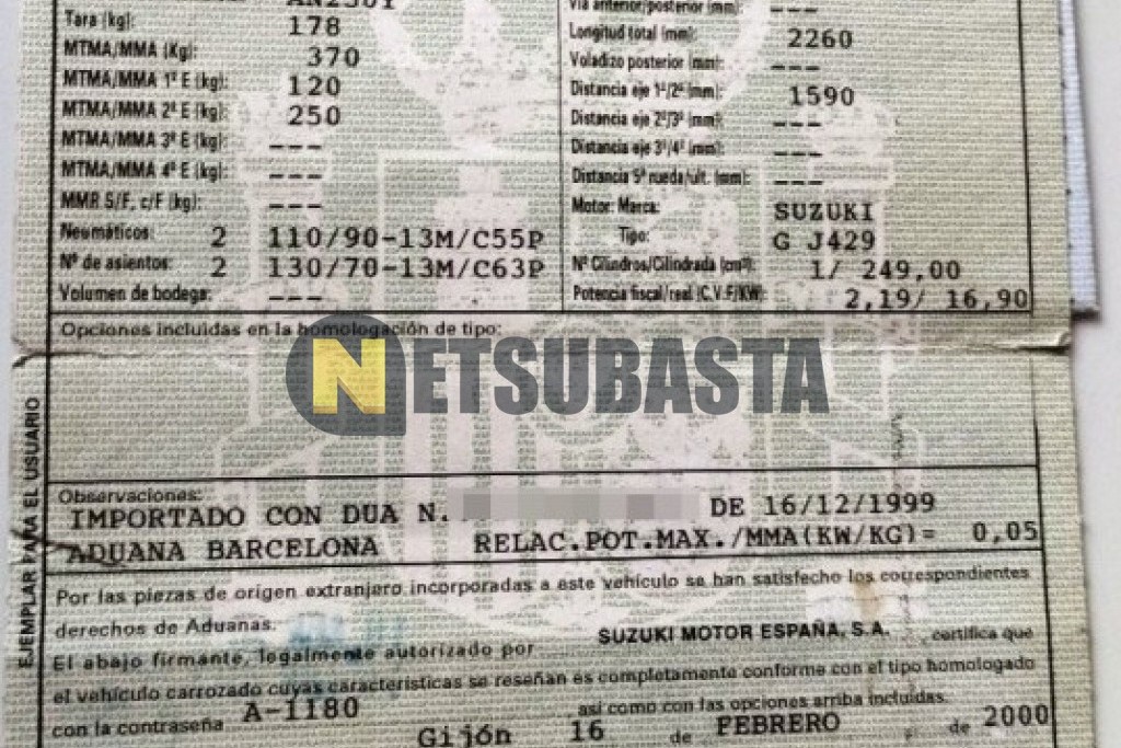 Suzuki AN 250 Burgman 2000