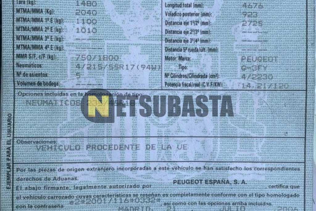 Peugeot 407 ST 2.2 2006