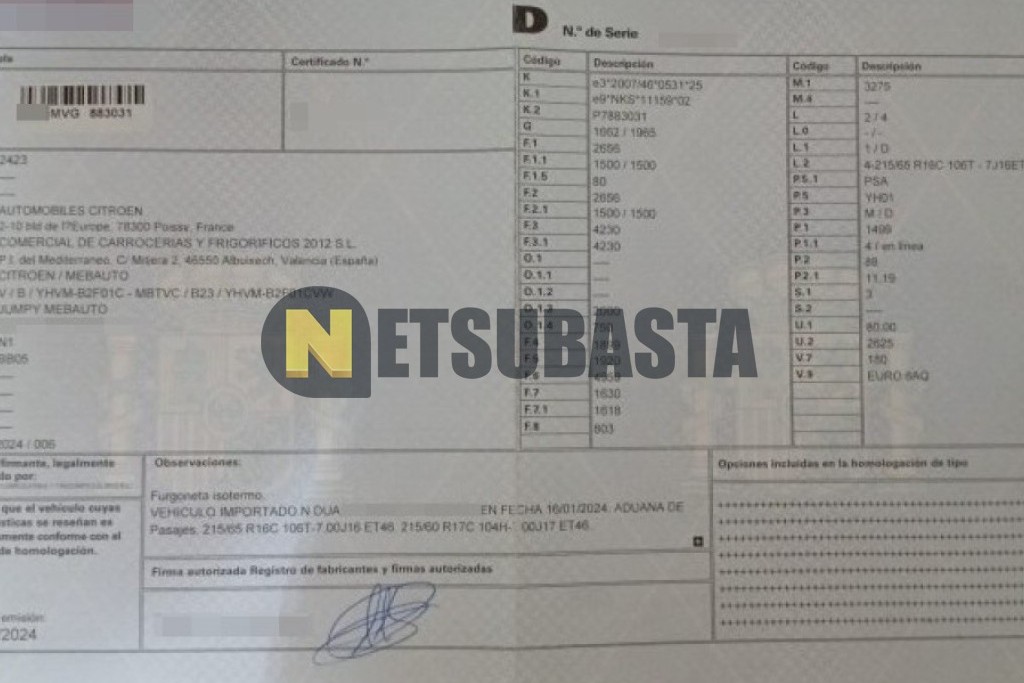 Citroën Jumpy 1.5 BlueHDi 2024