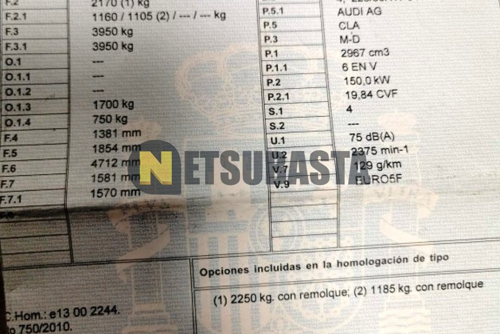 Audi A5 Sportback 3.0 TDI multitronic 8 vel. 2012