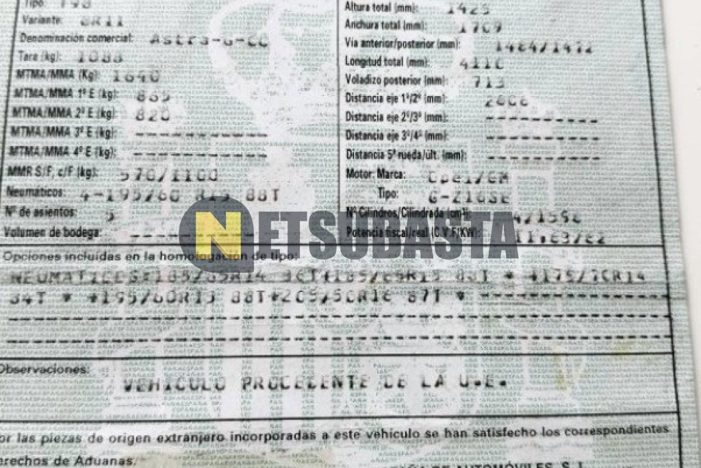 Opel Astra 1.6 8V 2004