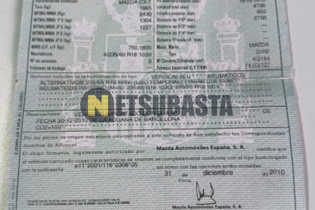 Mazda CX-7 2.2 CRTD 2011