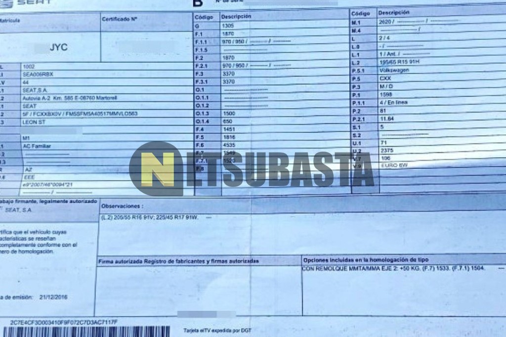 Seat León ST 1.6 TDI 2017