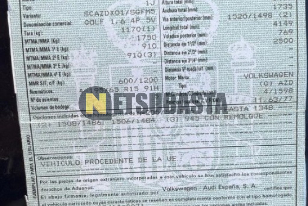 Volkswagen Golf 1.6 2001