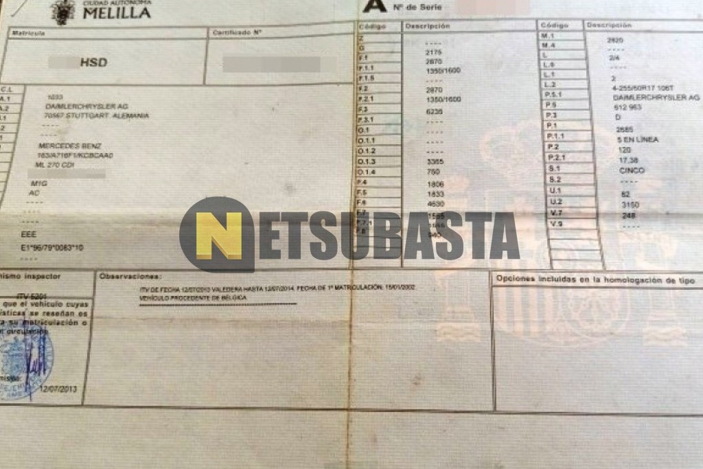 Mercedes-Benz ML 270 CDI 2013