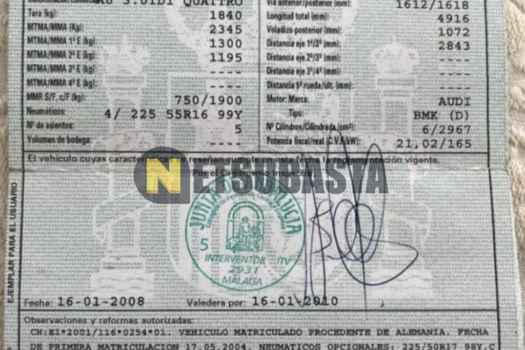 Audi A6 3.0 TDI quattro tiptronic 6 vel. 2004