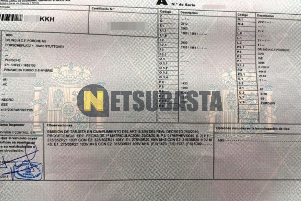 Porsche Panamera Turbo S E-Hybrid Sport Turismo 2018