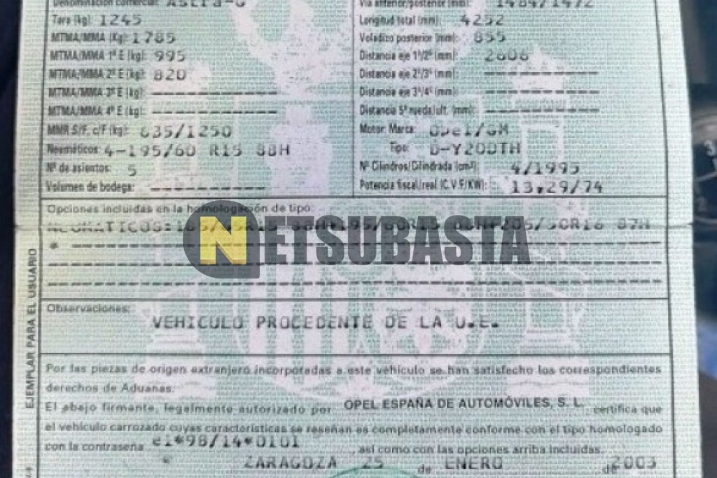 Opel Astra 2.0 DTi 16V 2003