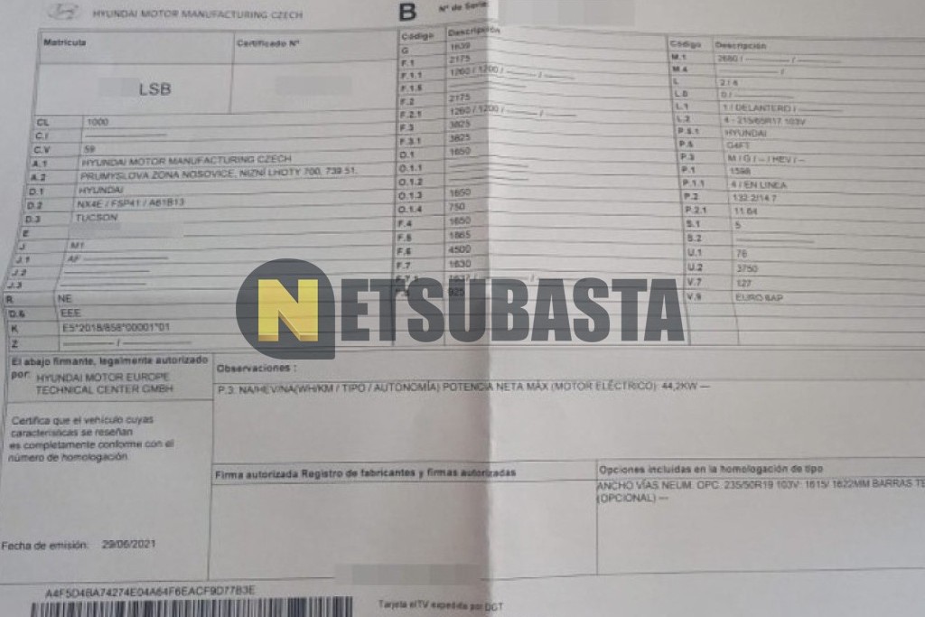 Hyundai Tucson 1.6 T-GDI HEV 6AT 2021