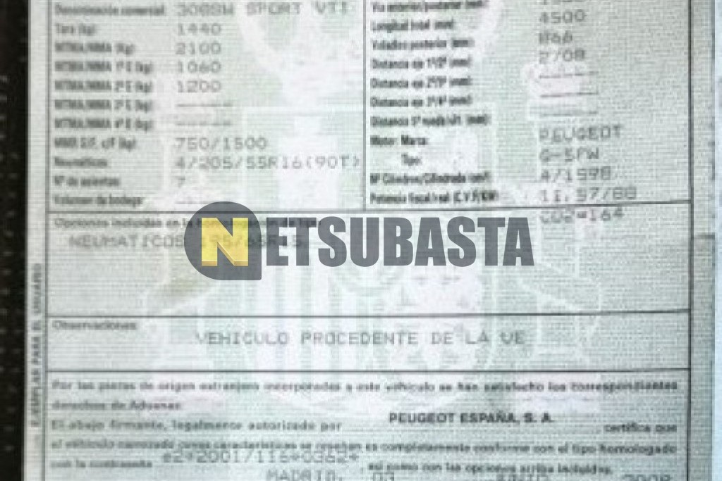 Peugeot 308 SW 1.6 VTi 2008